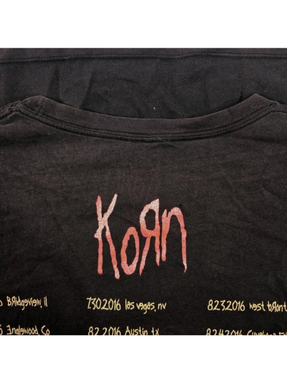 Korn 2016 Tour T Shirt XXL Faded Black Distressed Clown Heavy Metal Goth Emo Y2K - Picture 9 of 11